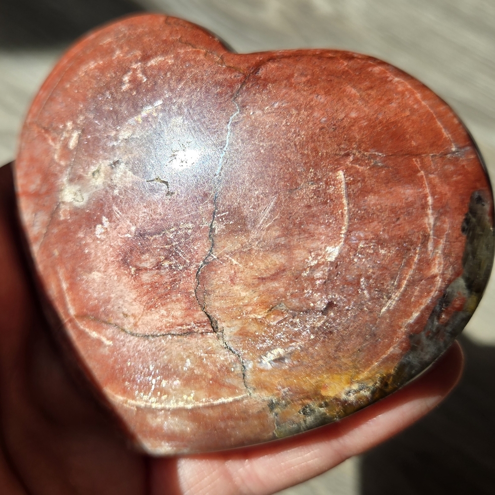 Fire moonstone heart - Picture 3 of 8